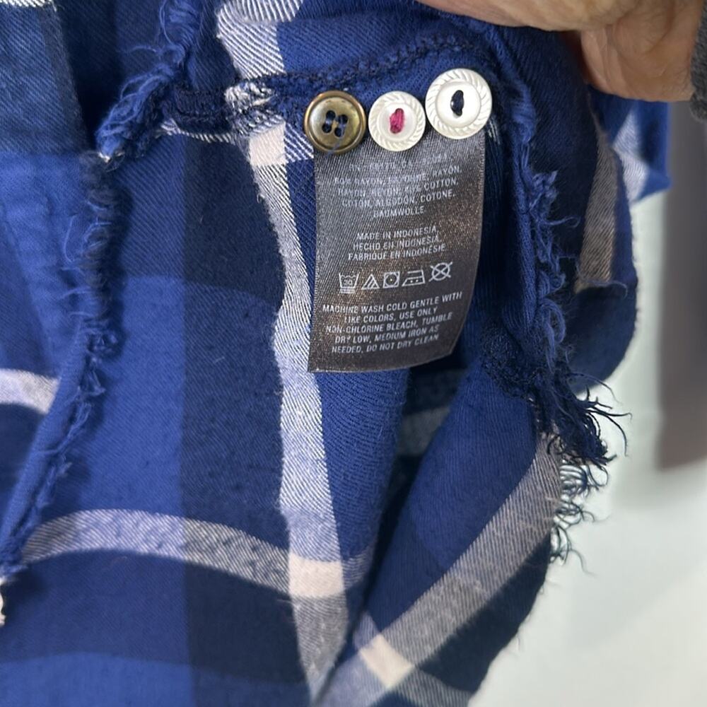 Anthropologie holding horses plaid button down flannel top size 2 - Picture 4 of 5